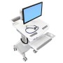 Ergotron StyleView Alluminio, Grigio, Bianco Pannello piatto Carrello multimediale (SV42-6202-2)