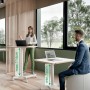 Leitz 65360001 piano di scrivania per computer Forma quadrata Alluminio Bianco