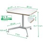Leitz 65360001 piano di scrivania per computer Forma quadrata Alluminio Bianco