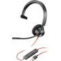 HP Poly Blackwire 5210 Auricolare Cablato A Padiglione Musica e Chiamate USB tipo A Nero (80R98AA)