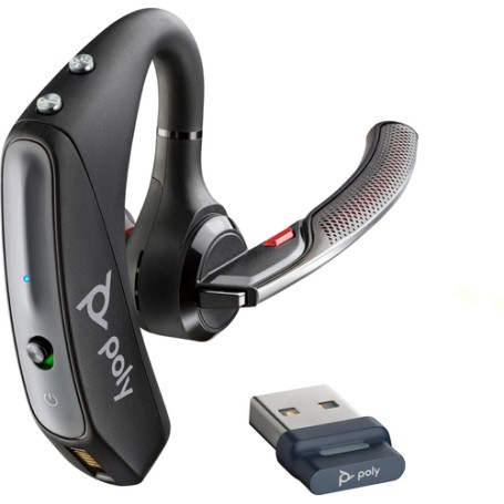 POLY Cuffie Bluetooth Voyager 5200 USB-A + dongle BT700 (7K2F3AA)