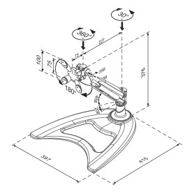 Neomounts by Newstar FPMA-D945 supporto da tavolo per Tv a schermo piatto 76,2 cm (30") Argento (FPMA-D945)
