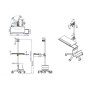 Value Mobile PC Cart, silver (RO17.99.1174)