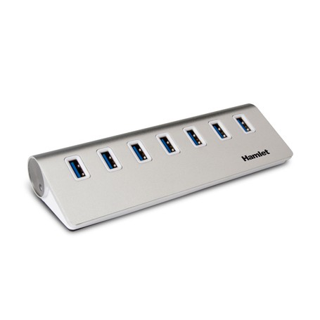 Hamlet 7 port usn 3.0 a 7 porte 5gbps con alimentatore (XUSB370MS)