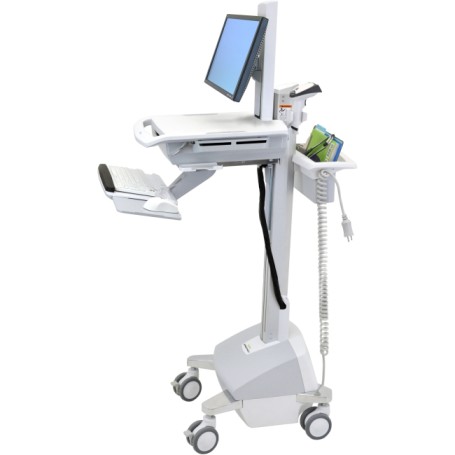 Ergotron StyleView EMR, SLA Powered, EU Alluminio, Grigio, Bianco Carrello multimediale (SV42-6101-2)