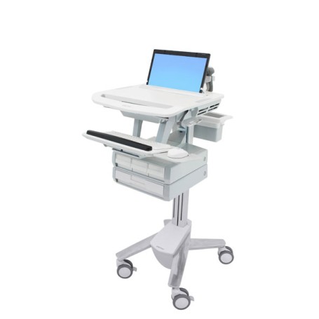 Ergotron StyleView Alluminio, Grigio, Bianco Computer portatile Carrello multimediale (SV43-1140-0)
