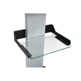 ITB ER600014 accessorio per carrello multimediale Nero, Trasparente Vetro Mensola regolabile (ER600014)