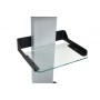 ITB ER600014 accessorio per carrello multimediale Nero, Trasparente Vetro Mensola regolabile (ER600014)