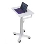 Ergotron StyleView S-Tablet Cart, SV10 Alluminio, Bianco Carrello multimediale (SV10-1800-0)