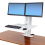 Ergotron WorkFit SR 61 cm (24") Scrivania Bianco (33-407-062)