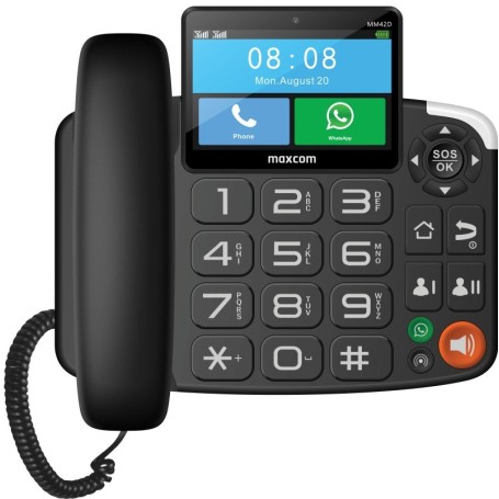 MaxCom MM42D Telefono intelligente Identificatore di chiamata Nero (MM 42 D)