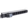 Intellinet 711432 unità di distribuzione dell'energia (PDU) 6 presa(e) AC 1.5U Nero, Grigio (711432)