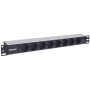Intellinet 714037 unità di distribuzione dell'energia (PDU) 8 presa(e) AC 1U Alluminio, Nero (714037)