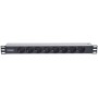 Intellinet 714037 unità di distribuzione dell'energia (PDU) 8 presa(e) AC 1U Alluminio, Nero (714037)