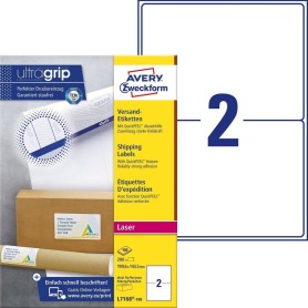 Avery L7168-100 etichetta autoadesiva Rettangolo Permanente Bianco 200 pz (L7168-100)