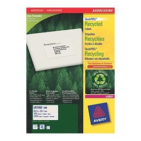 Avery QuickPEEL etichetta autoadesiva Bianco 2100 pz (LR7160-100)