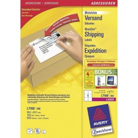 Avery L7166-100 etichetta autoadesiva Bianco 600 pz (L7166-100)