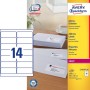 Avery L7163-100 etichetta autoadesiva Rettangolo con angoli arrotondati Permanente Bianco 1400 pz (L7163-100)