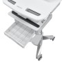 Ergotron SV44-1141-C carrello e supporto multimediale Alluminio, Grigio, Bianco Computer portatile Carrello multim (SV44-1141-C)