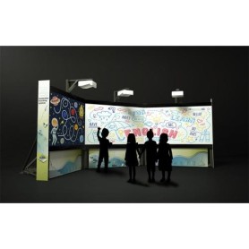 STRUTTURA IMMERSIVA TOUCH SCREENLINE ITS A PARETE con braccia telescopiche (per bundle IM3-EPS01 / IM3-EPS02) (ITSEDUPA)