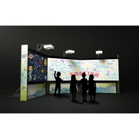 STRUTTURA IMMERSIVA TOUCH SCREENLINE ITS A PARETE con braccia telescopiche (per bundle IM3-EPS01 / IM3-EPS02) (ITSEDUPA)