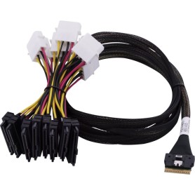 Microchip Technology 2305700-R cavo Serial Attached SCSI (SAS) 0,8 m Nero, Multicolore