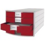 HAN IMPULS A4/C4 Plastica, Polistirolo Grigio, Rosso (1012-17)
