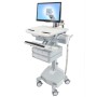Ergotron StyleView Alluminio, Grigio, Bianco Pannello piatto Carrello multimediale (SV44-1242-2)