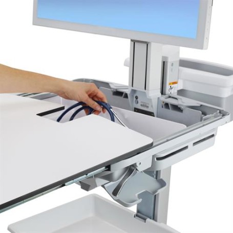 Ergotron StyleView Grigio, Acciaio inossidabile Pannello piatto Carrello/trolley multimediale (SV41-6320-0)