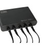Leba NoteCharge NCHAR-UC5-150W-SC Caricabatterie per dispositivi mobili Tablet, Universale Nero USB Ricarica rapida Interno