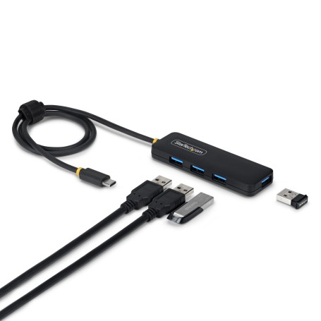 StarTech.com Hub USB-C a 4 Porte, Alimentato da BUS, Mini Hub USB 5Gbps per Laptop/Descktop con 4 Porte USB-A e Cavo Integrato d (H5C4A-USB-HUB-2)