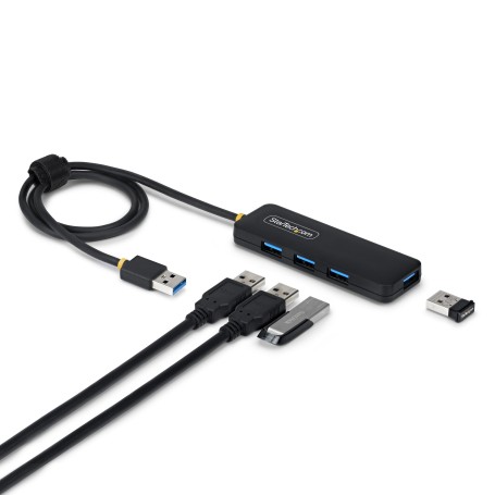 StarTech.com Hub USB-A a 4 Porte, Alimentato da BUS, Mini Hub USB 5Gbps per Laptop/Descktop con 4 Porte USB-A e Cavo Integrato d (H5A4A-USB-HUB-2)