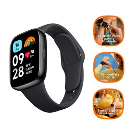 Xiaomi Redmi Watch 3 Active 4,65 cm (1.83") LED 47 mm Digitale 240 x 280 Pixel Touch screen Nero (BHR7266GL)