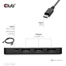 CLUB3D CSV-7330 hub di interfaccia DisplayPort