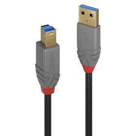 Lindy 36743 cavo USB 3 m USB 3.2 Gen 1 (3.1 Gen 1) USB A USB B Nero, Grigio (36743)