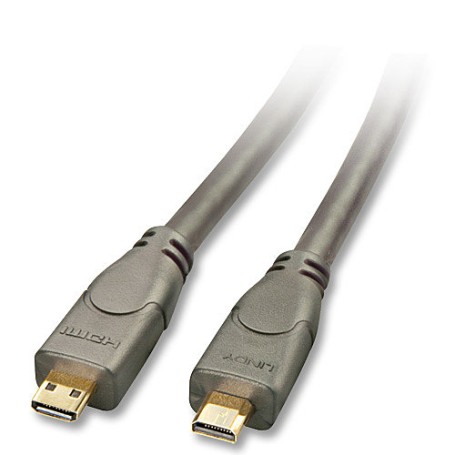 Lindy HDMI Micro-D - HDMI Micro-D, 3m cavo HDMI HDMI tipo D (Micro) Nero (LINDY41364)