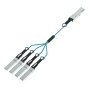 Panduit AX83NQPSPAQM003 cavo InfiniBand e in fibra ottica 3 m QSFP+ 4x SFP+ AOC Colore acqua