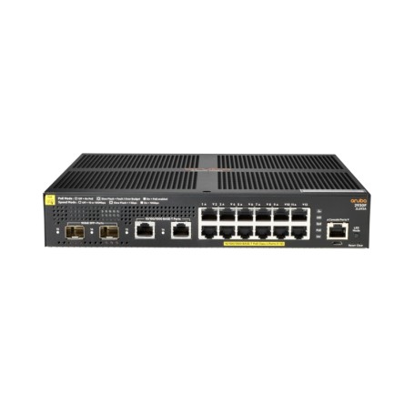 HPE Aruba 2930F 12G PoE+ 2G/2SFP+ Gestito L3 Gigabit Ethernet (10/100/1000) Supporto Power over Ethernet (PoE) 1U Nero (JL693AR#ABB)