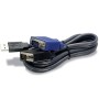 Trendnet 2.8m USB/VGA KVM cavo per tastiera, video e mouse Nero 2,8 m (TK-CU10)