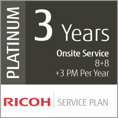 Ricoh Piano di Servizio Platino a 3 anni (Produzione Low-Vol) (U3-PLAT-LVP)