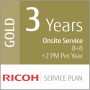 Ricoh Piano di Servizio Oro a 3 anni (Produzione Mid-Vol) (U3-GOLD-MVP)