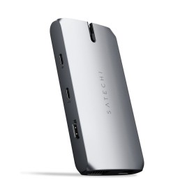 Satechi ST-UCMBAM replicatore di porte e docking station per laptop USB 2.0 Type-C Nero, Argento