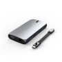 Satechi ST-UCMBAM replicatore di porte e docking station per laptop USB 2.0 Type-C Nero, Argento