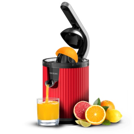Cecotec Xqueeze RetroJuice 600 Estrattore di succo 600 W Nero, Rosso, Acciaio inox (3899)