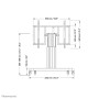 Neomounts Mobiletto portatile per TV (PLASMA-M2550TBLACK)