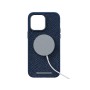 Njord byELEMENTS Salmon Leather Magsafe Case - iPhone 14 Pro Max - Blue (NA44SL01)