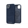 Njord byELEMENTS Salmon Leather Magsafe Case - iPhone 14 Plus - Blue (NA42SL01)
