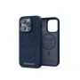 Njord byELEMENTS Salmon Leather Magsafe Case - iPhone 14 Pro -Blue (NA43SL01)