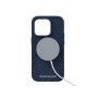 Njord byELEMENTS Salmon Leather Magsafe Case - iPhone 14 Pro -Blue (NA43SL01)
