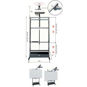ITB OM36155 carrello e supporto multimediale Grigio Proiettore Trolley multimediale (TCBMFSGAS)